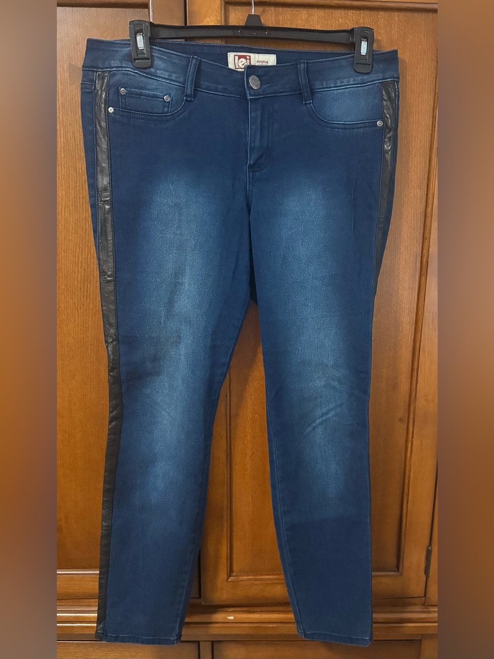 lei Dark Blue Skinny Jeans with Black Side Trim